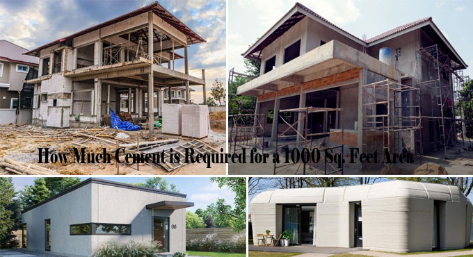 How Much Cement is required for a 1000 Sq Ft House?