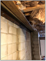 Misaligned foundation wall