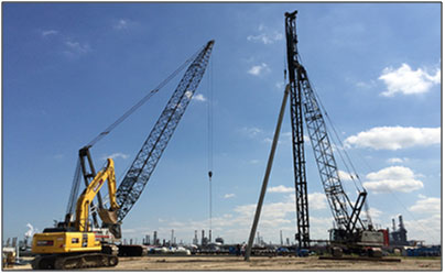 Driven pile installation