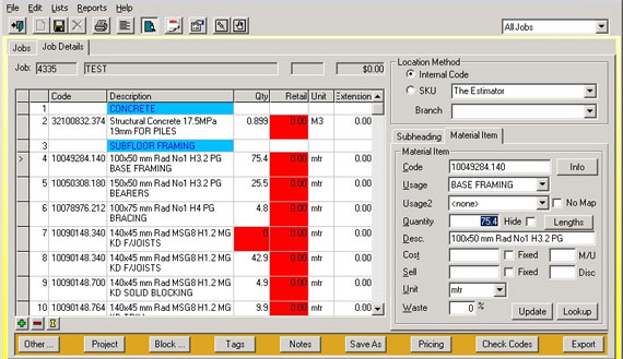 Quantity Survey Software